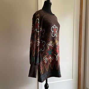 Retro Mini Long sleeve Dress Mod Pattern